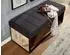 Finebuy Polsterbank 105cm, schwarz, Stoff/Massivholz (FB71532)