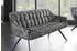 Riess-Ambiente PAPILLON Sitzbank 165cm, Samt, grau, schwarzes Metallgestell