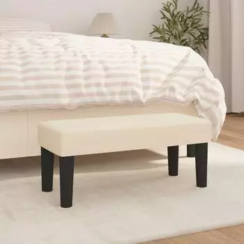 vidaXL Sitzbank cremefarben 70x30x30 cm Stoff (346621)