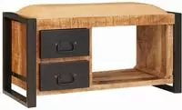 vidaXL Sitzbank mit Stauraum Braun 80 x 35 x 40 cm Massivholz Mango