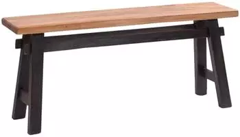 Xtradefactory Sitzbank "East" Mahagoni 118x53x27,5cm, schwarz-natur