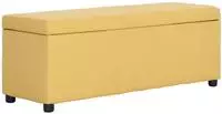 vidaXL Bank mit Staufach 116 cm Gelb Polyester