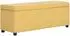 vidaXL Sitzbank mit Staufach 116cm, Polyester, gelb (281324)