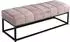 Wohnling Sitzbank Samt, rosa, Metallgestell, 108x40x40cm (WL7.011)