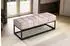 Wohnling Sitzbank Samt, rosa, Metallgestell, 108x40x40cm (WL7.011)