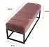 Wohnling Sitzbank Samt, rosa, Metallgestell, 108x40x40cm (WL7.011)