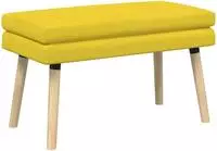 vidaXL Doppellagige Bank Helles Gelb 80 x 40 x 47 cm Stoff