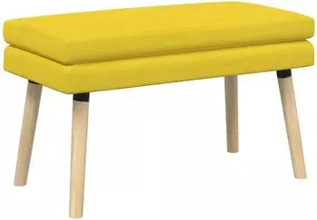 vidaXL Doppellagige Sitzbank helles Gelb 80x40x47cm Stoff