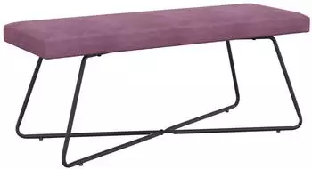 vidaXL Bank lila 110x40x45cm Samt (42038356)