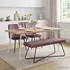 vidaXL Bank lila 110x40x45cm Samt (42038356)