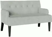 vidaXL Chesterfield Bank Hellgrau 112 x 65,5 x 75 cm Samt