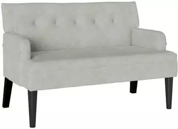 vidaXL Chesterfield Sitzbank hellgrau, Samt, 112x65,5x75cm (42019286)