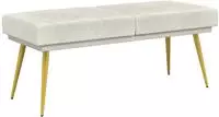 vidaXL Doppellagige Bank Creme 120 x 45 x 46 cm Samt