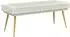 vidaXL Doppellagige Bank, Samt, creme, 120x45x46cm (42038593)