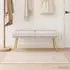 vidaXL Doppellagige Bank, Samt, creme, 120x45x46cm (42038593)