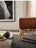 KADIMA DESIGN Sitzbank Echtleder, Mango Massivholz, braun, 89x35x46cm