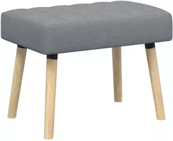 vidaXL Kanalgepolsterte Bank hellgrau, Stoff, 60x40x45cm (42038459)