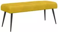 vidaXL Bank mit Knopfheftung Gelb 110 x 40 x 46 cm Samt