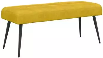 vidaXL Sitzbank mit Knopfheftung, Samt, gelb, 110x40x46cm (42038536)