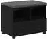 vidaXL Flurbank mit Kissen und Regal, schwarze Eiche, 60x38x46cm (891449)