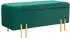 HomCom Truhenbank mit Stauraum, Samtoptik, grün, 100x40x42cm (838-024V00GN)