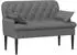vidaXL Zweisitzer mit Knopfheftung Stoff dunkelgrau 111x68x80cm (42041797)
