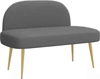 vidaXL Gepolsterte Bank mit R&uuml;ckenlehne, dunkelgrau, 110x60x76cm (42040757)
