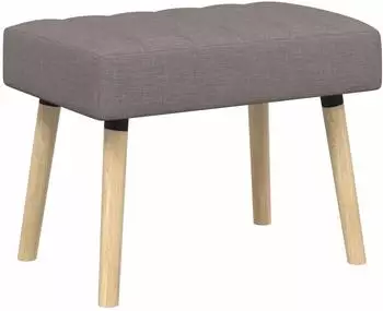 vidaXL Kanalgepolsterte Bank taupe, Stoff, 60x40x45cm (42038465)
