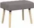 vidaXL Kanalgepolsterte Bank taupe, Stoff, 60x40x45cm (42038465)