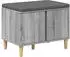 vidaXL Flurbank mit Kissen und Stauraum, grau Sonoma, 60x38x46cm (891525)
