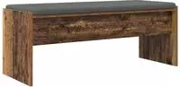 vidaXL Flurbank mit Kissen Altholz 103 x 38 x 40 cm