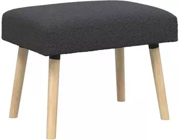 vidaXL Bank Uni dunkelgrau 60x40x45cm Boucl&eacute; (42038402)