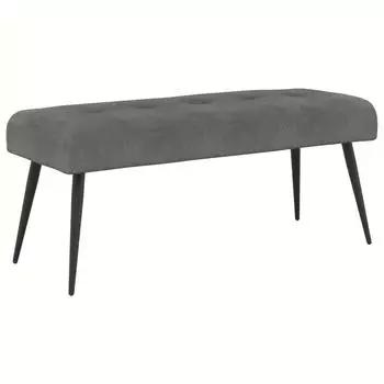 vidaXL Bank mit Knopfheftung, Samt, dunkelgrau, 110x40x46cm (42038530)