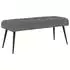 vidaXL Bank mit Knopfheftung, Samt, dunkelgrau, 110x40x46cm (42038530)