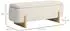 HomCom Sitzbank mit Stauraum, Leinenoptik, Holzbeine, creme (838-467V00CW)