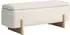 HomCom Sitzbank mit Stauraum, Leinenoptik, Holzbeine, creme (838-467V00CW)