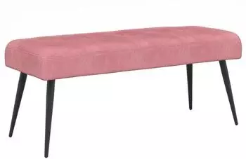 vidaXL Sitzbank mit Knopfheftung, Samt, rosa, 110x40x46cm