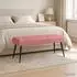 vidaXL Sitzbank mit Knopfheftung, Samt, rosa, 110x40x46cm