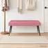 vidaXL Sitzbank mit Knopfheftung, Samt, rosa, 110x40x46cm