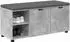 vidaXL Flurbank mit Kissen und Regal, betongrau, 100x38x46cm (891515)