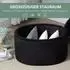 HomCom Polsterbank mit Stauraum, ovale Form, Polyester, schwarz, 71x52x42cm
