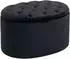 HomCom Polsterbank mit Stauraum, ovale Form, Polyester, schwarz, 71x52x42cm