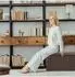 Relaxdays Truhenbank mit Stauraum, Samtbezug, faltbar, braun (10037855_93)