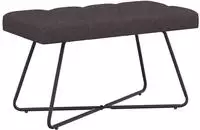 vidaXL Bank mit Knopfheftung Dunkelbraun 80 x 40 x 46 cm Stoff