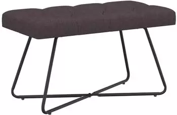 vidaXL Sitzbank mit Knopfheftung, Stoff, dunkelbraun, 80x40x46cm (42038361)