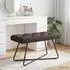 vidaXL Sitzbank mit Knopfheftung, Stoff, dunkelbraun, 80x40x46cm (42038361)
