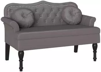 vidaXL Chesterfield Sitzbank grau 120,5x65x75cm Kunstleder (42019282)