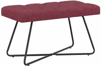 vidaXL Sitzbank mit Knopfheftung, weinrot, Stoff, 80x40x46cm (42038360)