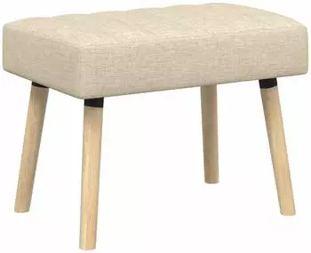 vidaXL Kanalgepolsterte Bank creme, Stoff, 60x40x45cm (42038466)