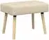 vidaXL Kanalgepolsterte Bank creme, Stoff, 60x40x45cm (42038466)
